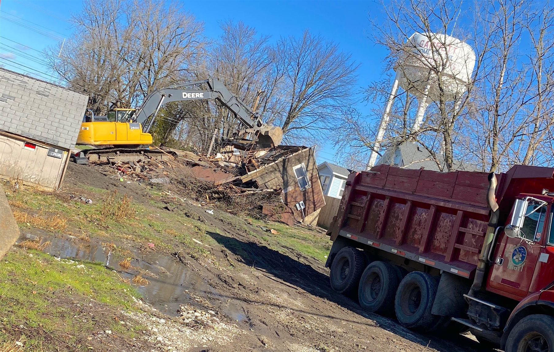 Unsafe Garrett home demolished